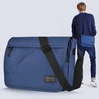 Mixi Fashion Men School Bag Boys Crossbody Satchel One Shoulder Bag Messenger Waterproof Big Capacity Designed for Youth M5177