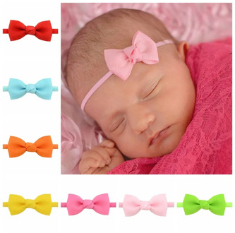 MIXIU 20pcs/set Cute Bow Tie Headband Hair band DIY Handmade Grosgrain Ribbon Elastic Hairband Baby Kids Hair Accessories