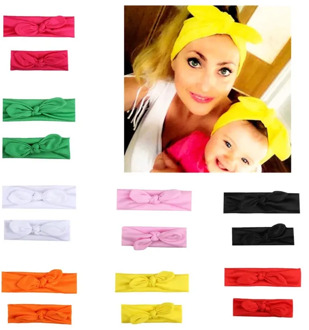 MIXIU 2pcs Mother & Baby Turban Hair Band Accessories Toddler Newborn Twist Knot Headbands Parent-Child Family Headwear