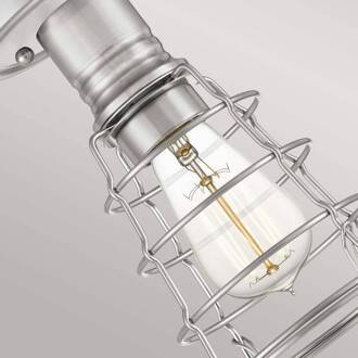 Mixon plafondlamp met metalen kooi, geborsteld nikkel