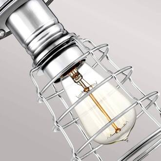 Mixon plafondlamp met metalen kooi, gepolijst chroom