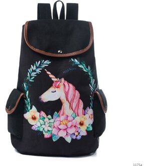 Miyahouse Vrouwelijke Dragonfly Print Canvas Rugzakken Vrouwen Trekkoord Reizen Rugzak Meisjes Zwarte Schoudertas Schooltas 1175a