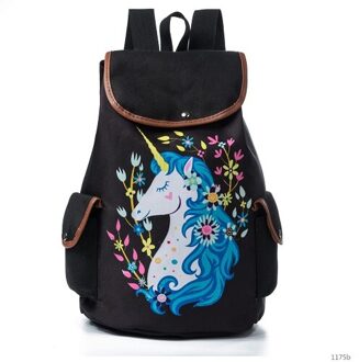 Miyahouse Vrouwelijke Dragonfly Print Canvas Rugzakken Vrouwen Trekkoord Reizen Rugzak Meisjes Zwarte Schoudertas Schooltas 1175b