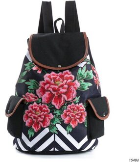 Miyahouse Vrouwelijke Dragonfly Print Canvas Rugzakken Vrouwen Trekkoord Reizen Rugzak Meisjes Zwarte Schoudertas Schooltas 1548d