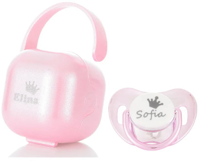 MIYOCAR unique BPA free FDA custom name personalized golden blue baby pacifier and pacifier storage box Nipple Storage PBS-P