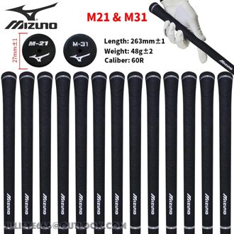 Mizun * Golfclubs Grips Size M-21/ M-31 13 Stks/partij Wrap Rubber Core Hout/Ijzers Grip M-21 zwart 13stk