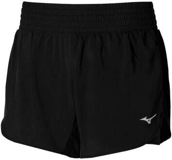 Mizuno 2in1 4.5 Hardloopshorts Dames-Zwart - L