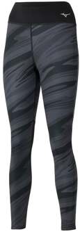 Mizuno 7/8 Printed Tight Dames-Zwart - L,XL