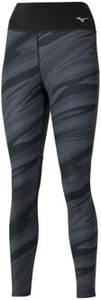 Mizuno 7/8 Printed Tight Dames-Zwart - XL