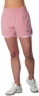 Mizuno Active 2in1 4.5'' Short Dames roze - XL