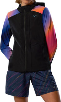 Mizuno Active Alpha Hodded Jack Dames zwart/roze - XL