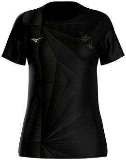 Mizuno Active DryAeroFlow Graphic Hardloopshirt Dames zwart - L