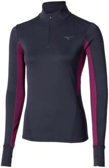 Mizuno Active Warmalite Half Zip Hardloopshirt Dames-Blauw - L