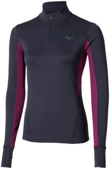 Mizuno Active Warmalite Half Zip Hardloopshirt Dames-Blauw - M