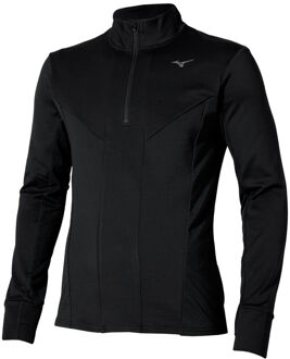 Mizuno Active Warmalite Half Zip Hardloopshirt Heren-Zwart - L,XXL
