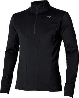 Mizuno Active Warmalite Half Zip Hardloopshirt Heren-Zwart - S,M,L,XL,XXL
