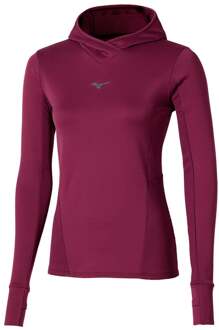 Mizuno Active Warmalite Hooded Hardloopshirt Dames-Paars - S