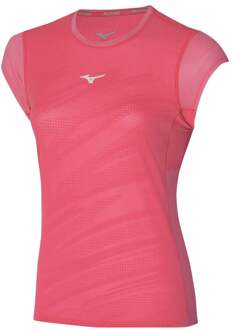 Mizuno Aero Hardloopshirt Dames-Rood - L
