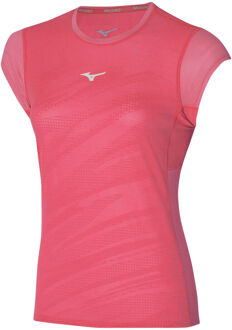 Mizuno Aero Hardloopshirt Dames-Rood - L