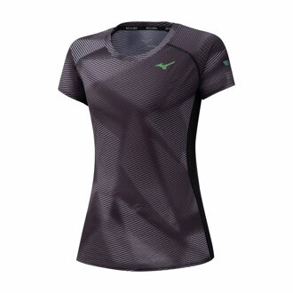Mizuno Aero T-shirt zwart/grijs voor dames - maat S