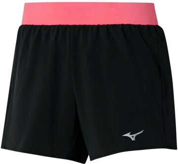 Mizuno Alpha 4.5in Shorts Dames-Zwart,Pink - L