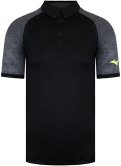 Mizuno Bedrukt Zwart Heren Poloshirt