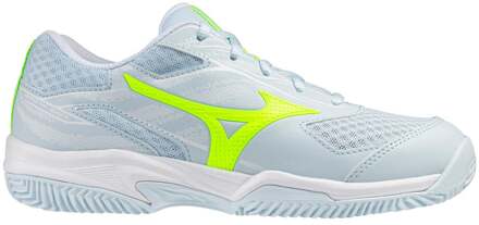 Mizuno Break Shot 5 Allcourt schoen Dames-wit, neongeel - 41