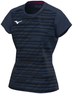 Mizuno Chiba T-shirt Dames-Donkerblauw - L