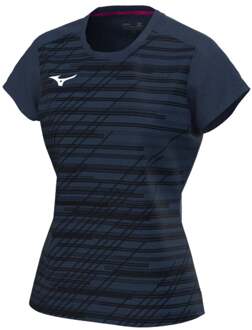 Mizuno Chiba T-shirt Dames-Donkerblauw - M