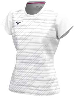 Mizuno Chiba T-shirt Dames-Wit - XS