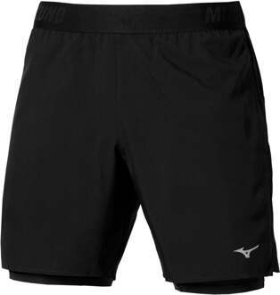 Mizuno Core 2in1 7.5in Hardloopshorts Heren zwart - XXL