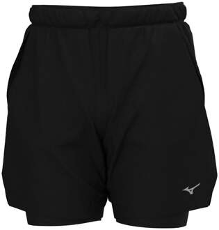 Mizuno Core 2in1 7.5inch Hardloopshorts Heren-zwart - XL