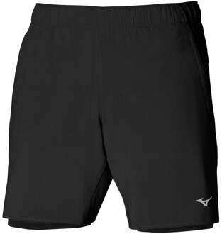 Mizuno Core 7.5 2in1 Hardloopshorts Heren-Zwart - S,XL,XXL