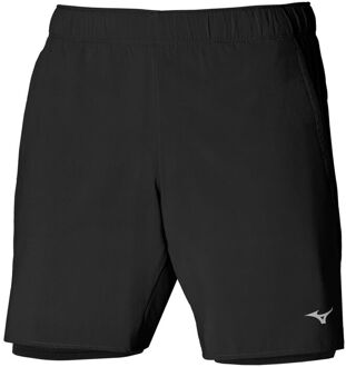 Mizuno Core 7.5 2in1 Hardloopshorts Heren-Zwart - XL