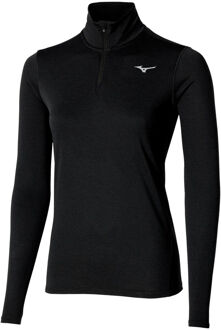 Mizuno Core Impulse Half Zip Hardloopshirt Dames-zwart - M,L