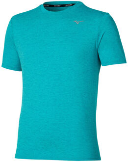 Mizuno Core Impulse Hardloopshirt Heren-Blauw - XXL