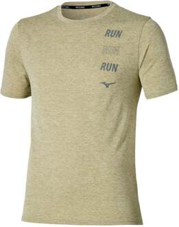 Mizuno Core Run Hardloopshirt Heren beige - S