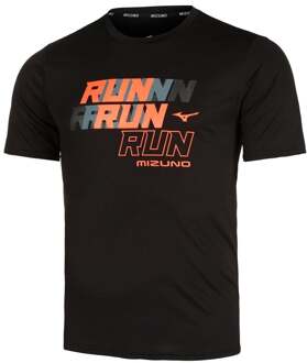 Mizuno Core Run Hardloopshirt Heren zwart - L