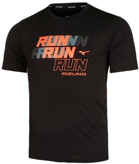 Mizuno Core Run Hardloopshirt Heren zwart - M