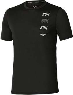 Mizuno Core Run Hardloopshirt Heren zwart - M