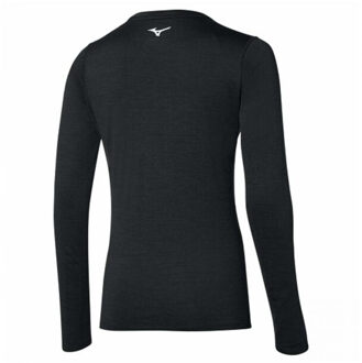 Mizuno Dames impulse core t-shirt met lange mouwen Zwart