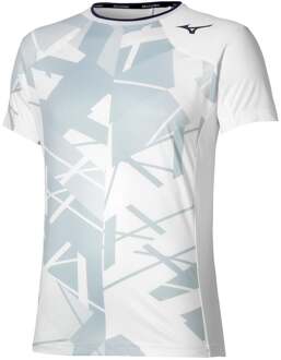 Mizuno Daybreakers Shadow Graphic T-shirt Heren-Wit,Grijs - XL,XXL