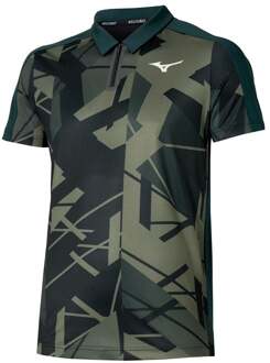 Mizuno Daybreakers Shadow Polo Heren-Zwart,Groen - M