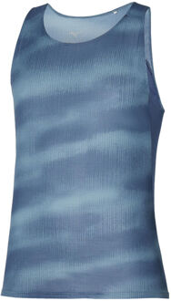 Mizuno DryAeroFlow Graphic Hardloopshirt Heren-Blauw,Lichtblauw - S,L