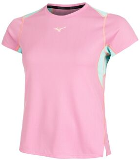 Mizuno DryAeroFlow Hardloopshirt Dames roze - M