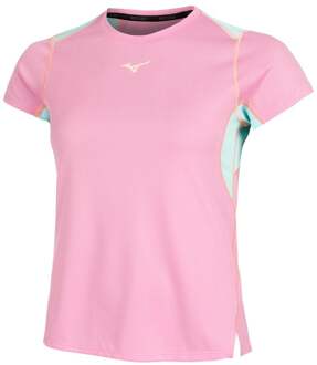 Mizuno DryAeroFlow Hardloopshirt Dames roze - XS