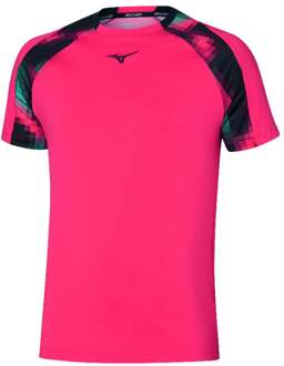Mizuno Frontier Shadow T-shirt Heren-Pink,Veelkleurig - M