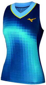 Mizuno Frontier Tanktop Dames-Blauw,Veelkleurig - L