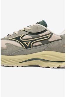 Mizuno Heren Wave Rider Beta Sportstyle Suede Trainers (Wit, Groen) - EU 42 / UK 8