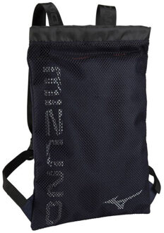 Mizuno Mesh drawstring bag met logo - maat One size Blauw